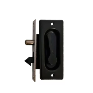 Puxador Tipo Fecho de Janela Correr Concha Embutir Preto União Mundial