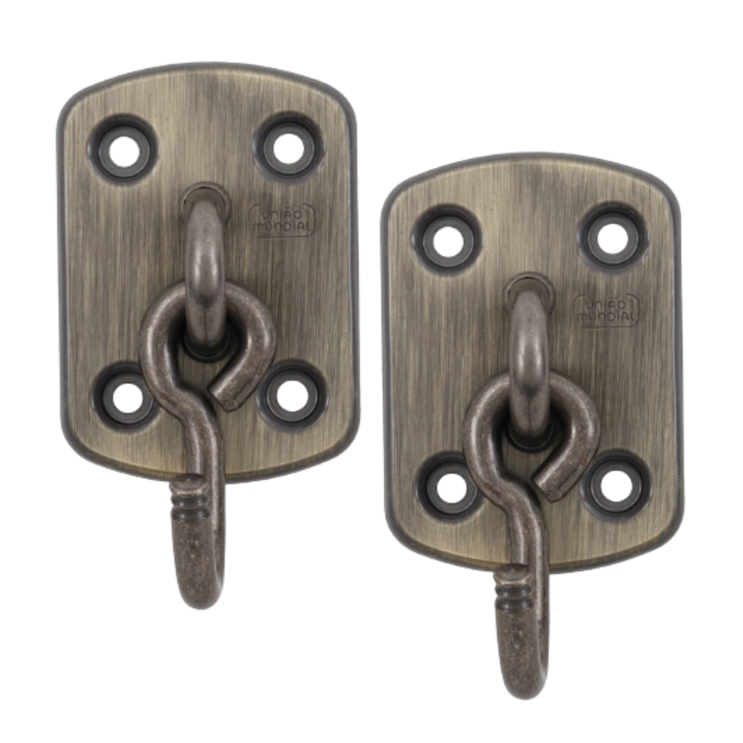 2 Unidades Gancho De Rede Tipo Armador Reforçado Classic - Antique