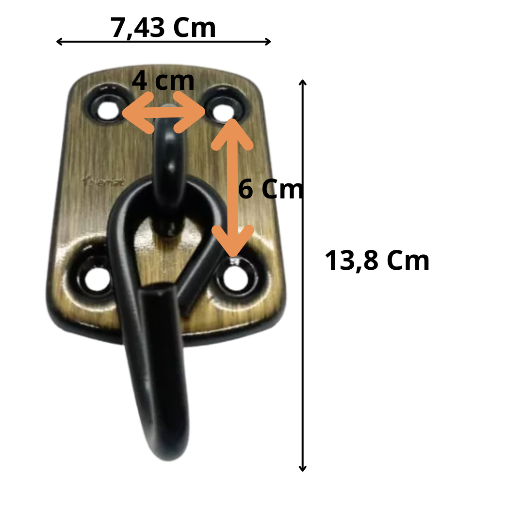 2 Unidades Gancho De Rede Tipo Armador Reforçado Antique - Classic Antique - Antique - Imagem 2