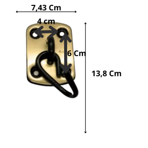 Gancho De Rede Reforçado Resistente Colonial F.L.O. 200kg