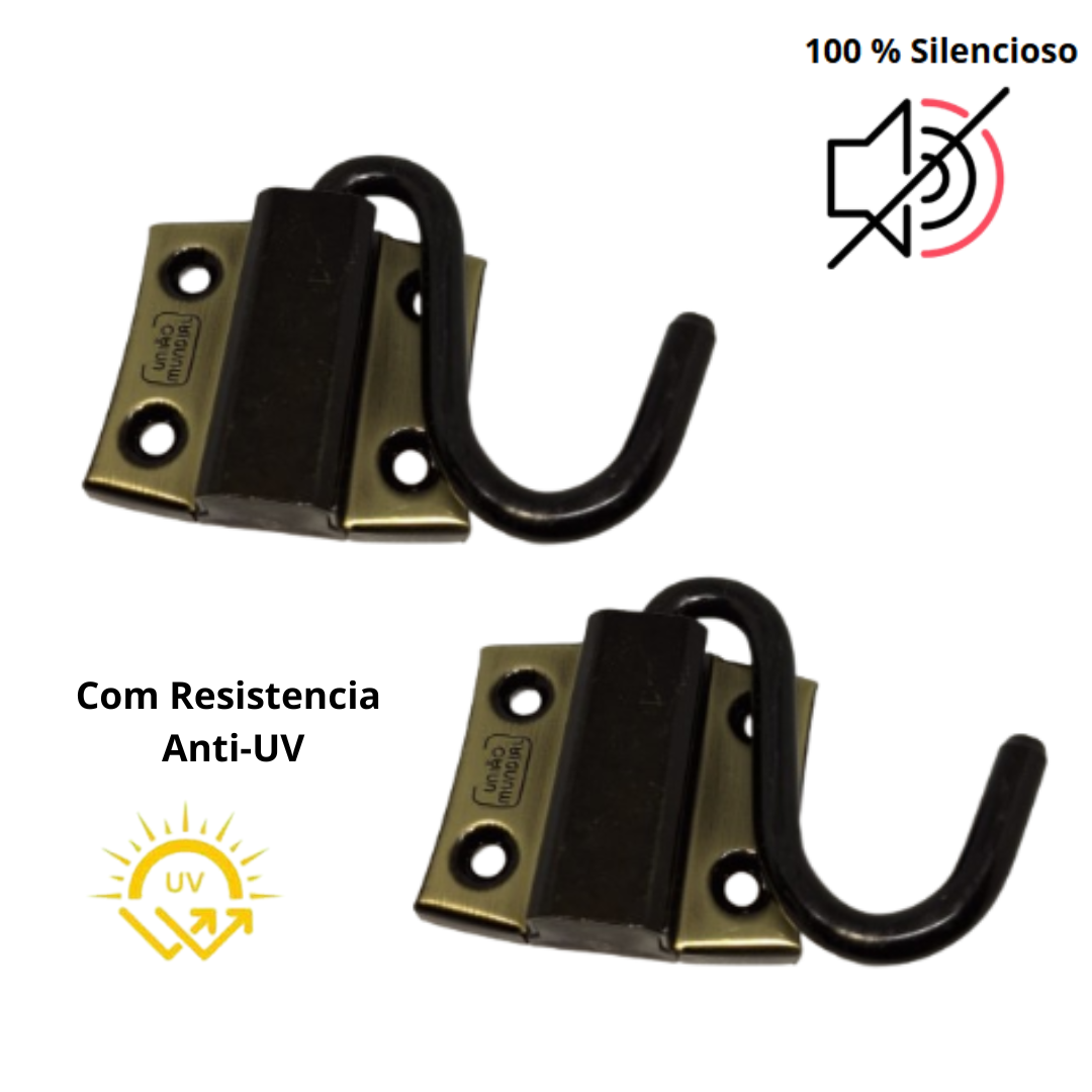 Ganchos De Rede Latonado Titanium Anti-uv Silencioso 140 Kg - Imagem 2