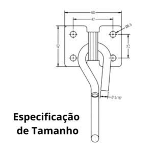 Gancho De Rede Reforçado 250kg Parafuso E Bucha Casal Cores Zincado Zincado - Zincado - ZINCADO