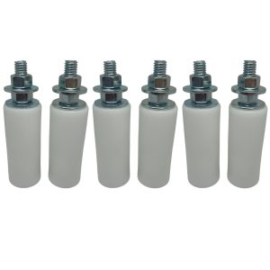 Guia Rolete P/ Portão De Correr 30 Mm X 70 Mm Kit Com 6 Und