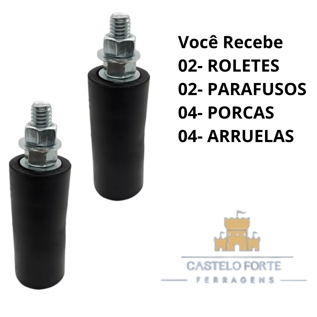 Tolemat Guia Superior Rolete Preto 30x70 Mm 2 Unidades - Imagem 4