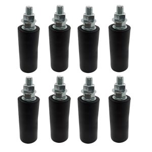 Guia Superior Rolete Nylon Preto 30x70 Mm C/parafusos 8 Und