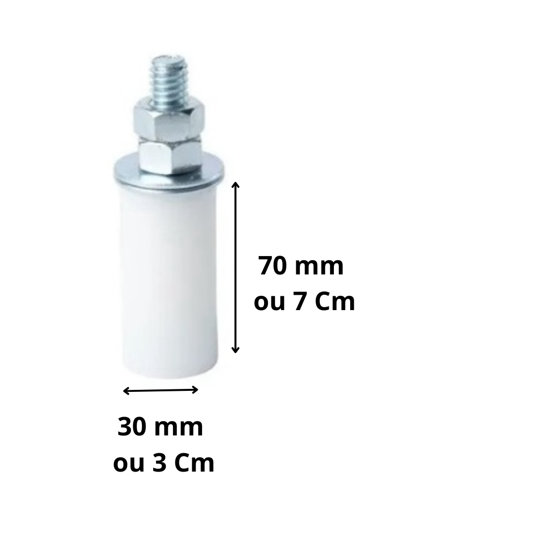 Guia Reforçado Branco Para Portão Suporte 4x1 Com 4 Roletes - Imagem 4