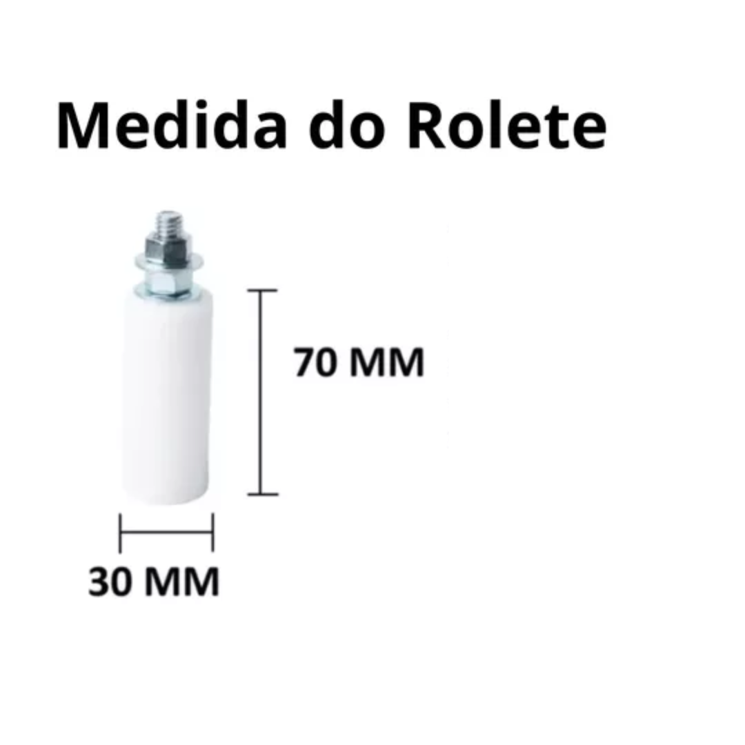 Tolemat Guia Superior Portão 4x1 C/ Roletes 30x70 Mm 2 Peças - Imagem 5