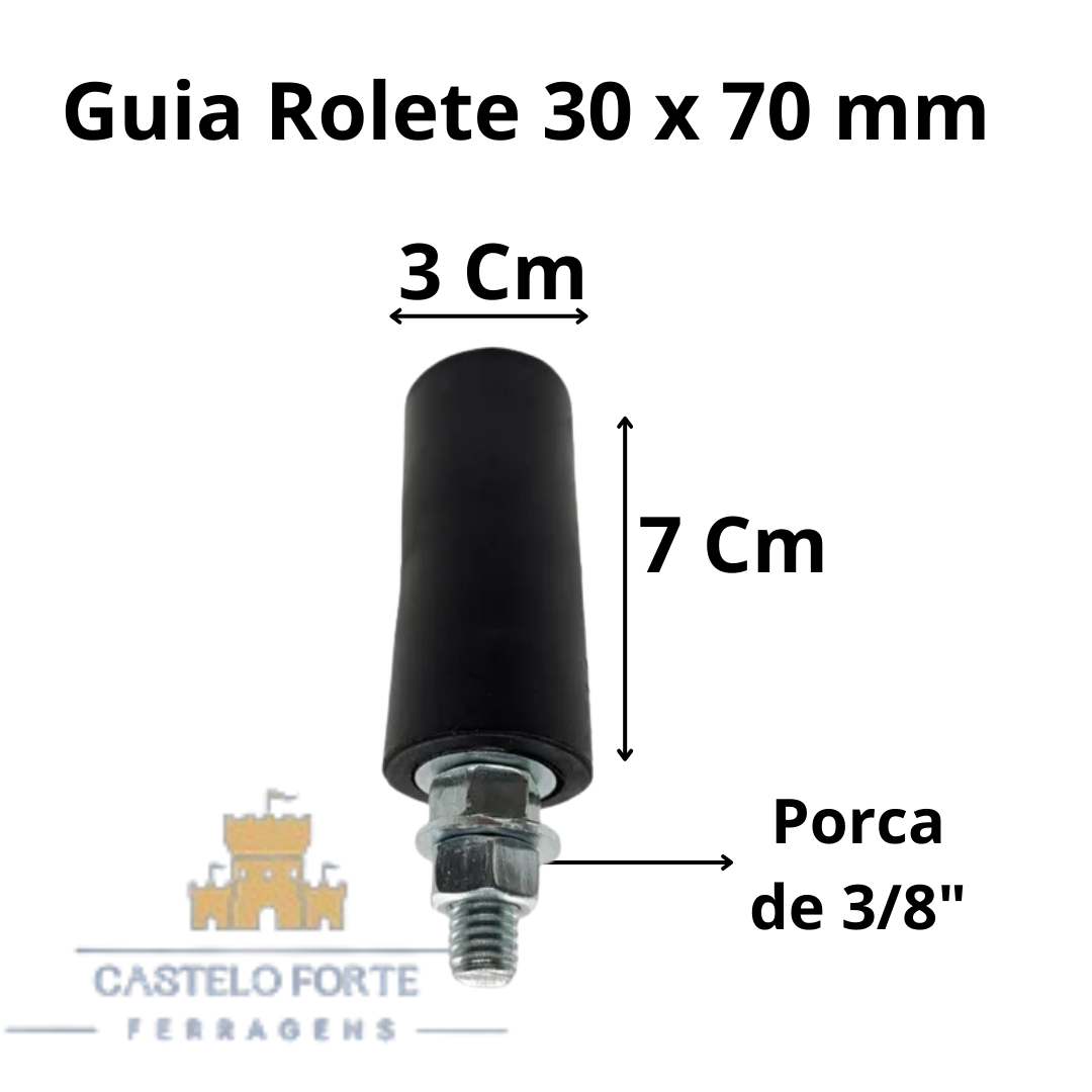 Tolemat Guia Superior Rolete Preto 30x70 Mm 2 Unidades - Imagem 6