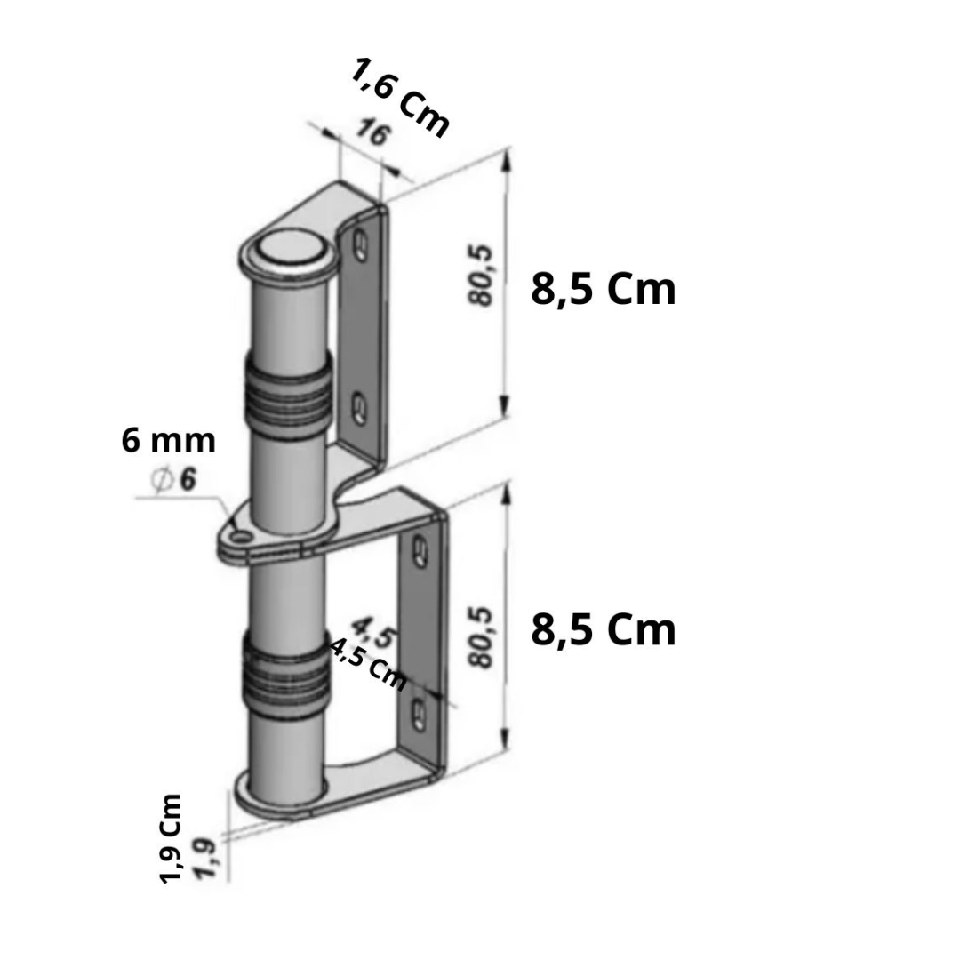 Puxador Janela Madeira Tipo Punho Centro + Parafusos - Imagem 3