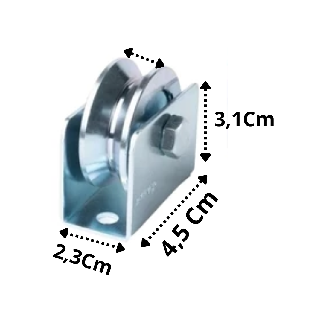 Roldana Reforçada Caixa Fechada 1 1/2" Em V 1 Unidade - Branco - 1 1/2" - Imagem 4